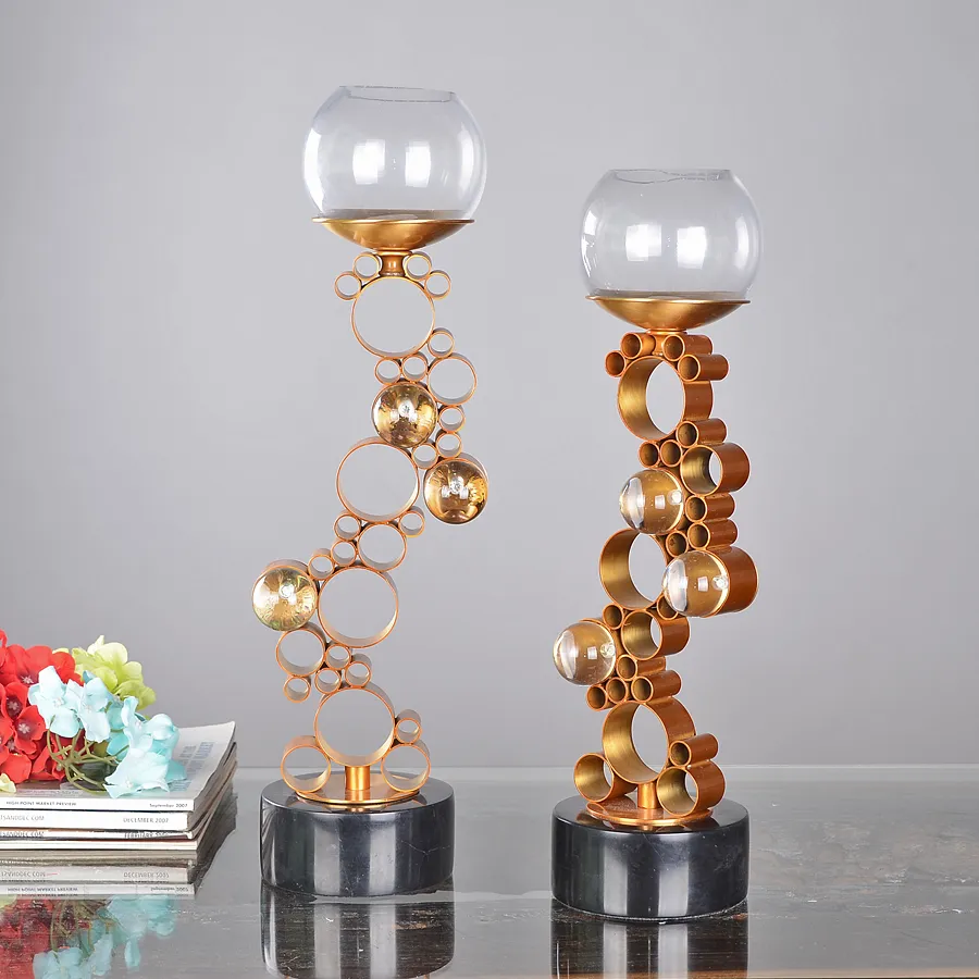 Luxury Home Decor Accessories Brass Decorative Candle Holder