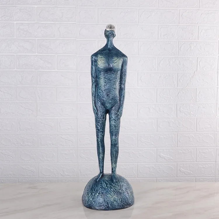 Modern Home Decorations Resin Bust Sculpture in Blue