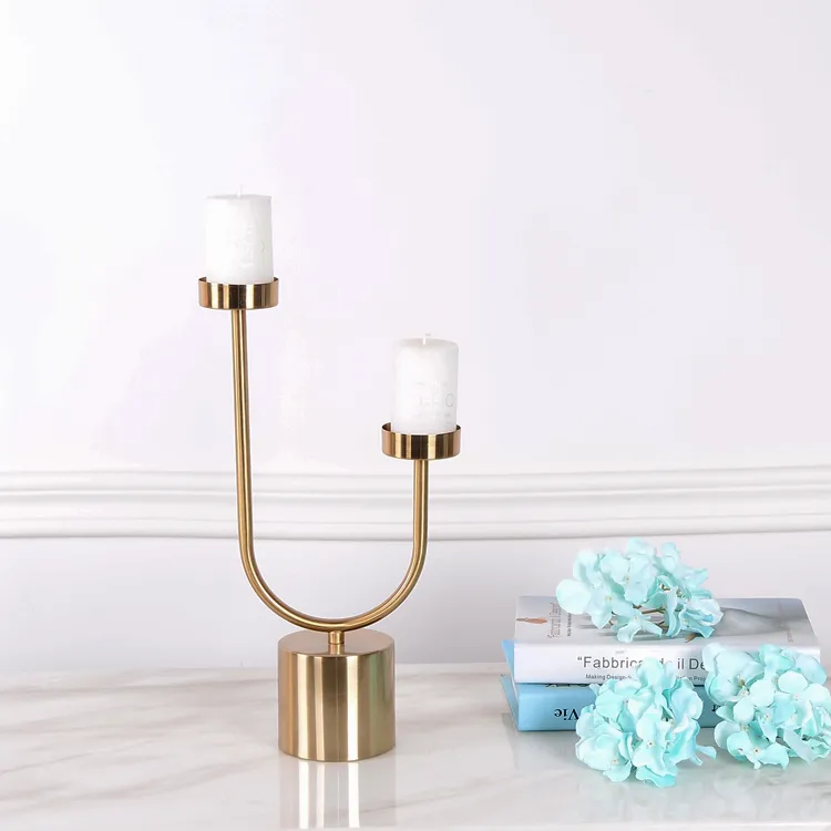 Modern Home Decorative Candleholder Luxury Home Metal Accent