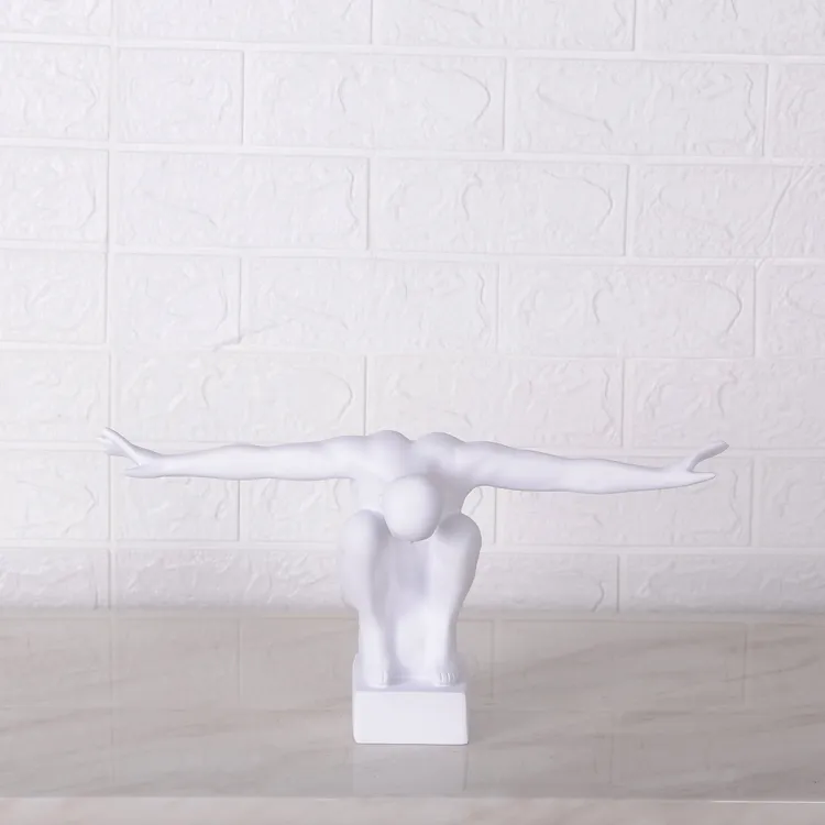 Modern Home Interior Sculptures Resin Man Statue Luxury Home Decor