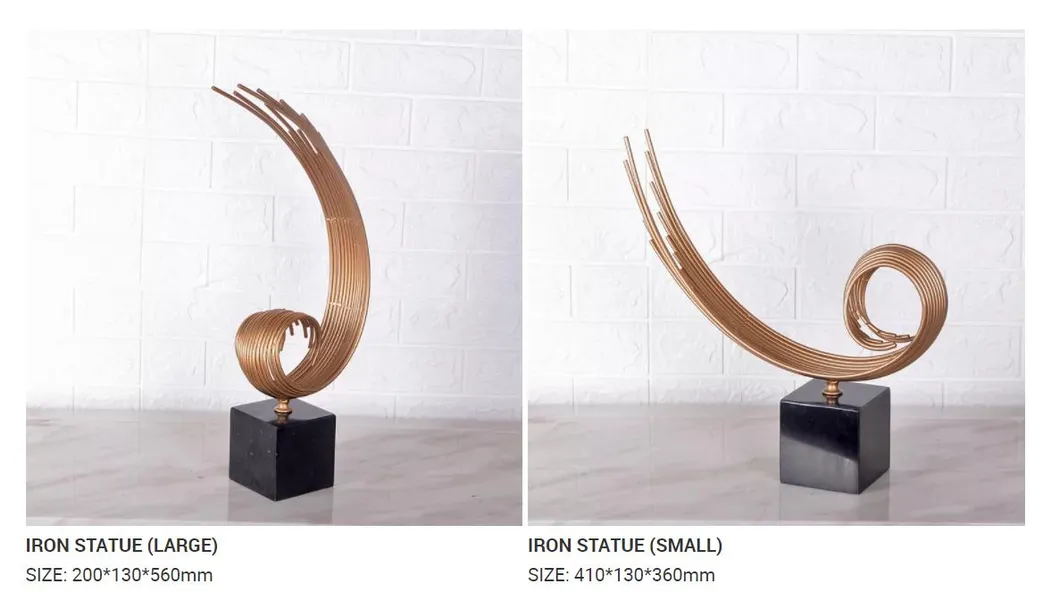 Nordic Interior Abstract Iron Sculpture Luxury Home Decorative Accent Decoration Home Accessories