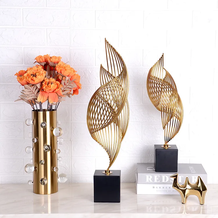 Nordic Table Living Room Metal Abstract Gold Home Decor Gold Accessories for Home