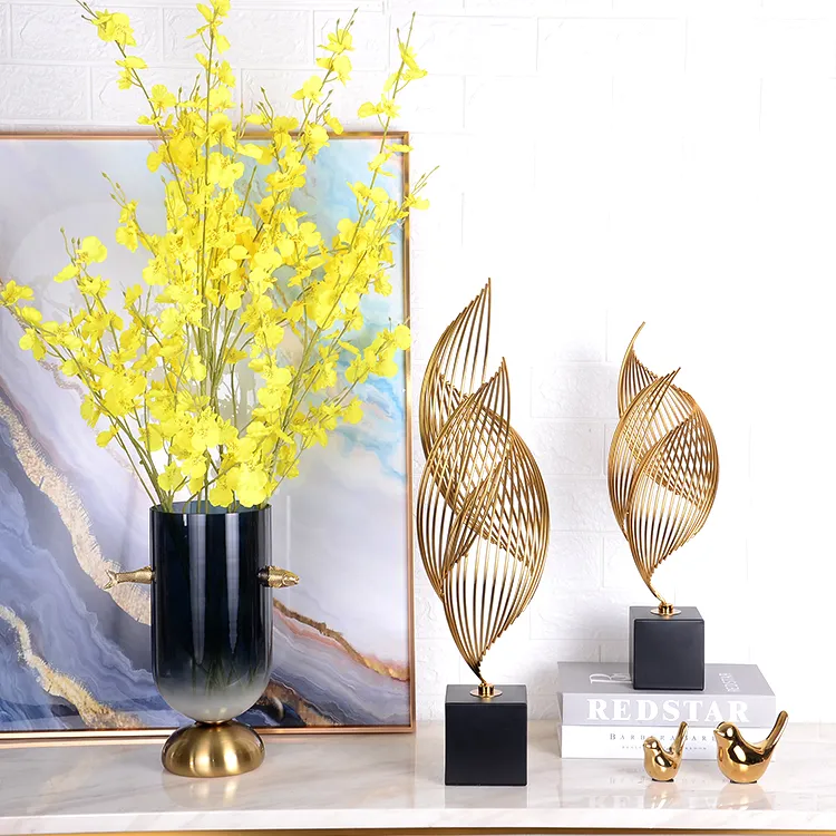 Nordic Table Living Room Metal Abstract Gold Home Decor Gold Accessories for Home