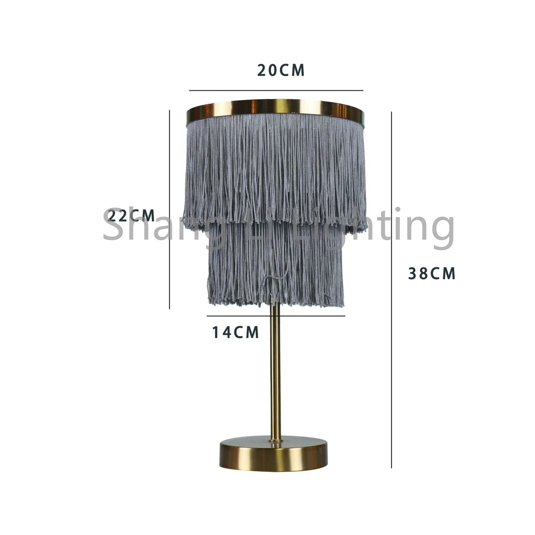 American Country Retro Chandelier Bedroom Cotton Thread Lamp Cotton Thread Tassel Creative Villa Hotel Restaurant Lamp Living Room Lamp Table Lamp