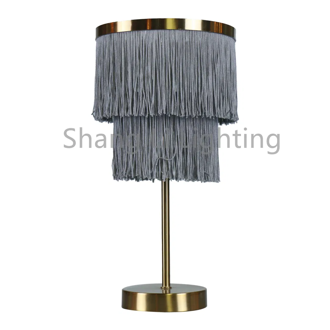 American Country Retro Chandelier Bedroom Cotton Thread Lamp Cotton Thread Tassel Creative Villa Hotel Restaurant Lamp Living Room Lamp Table Lamp