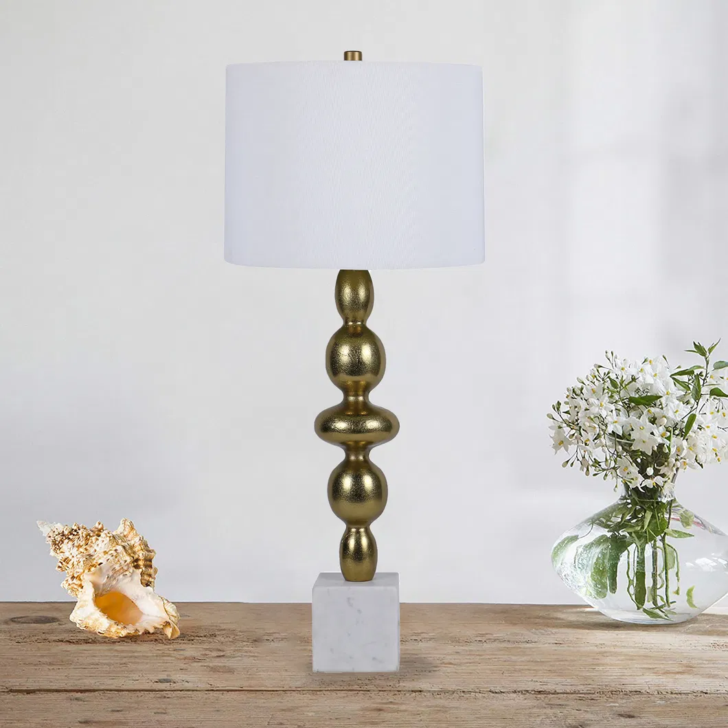 American Decorative Table Lamp Nordic Designer Style Beads Desk Lamp Simple Modern Household Living Room Bedroom Personality Desk Lamp