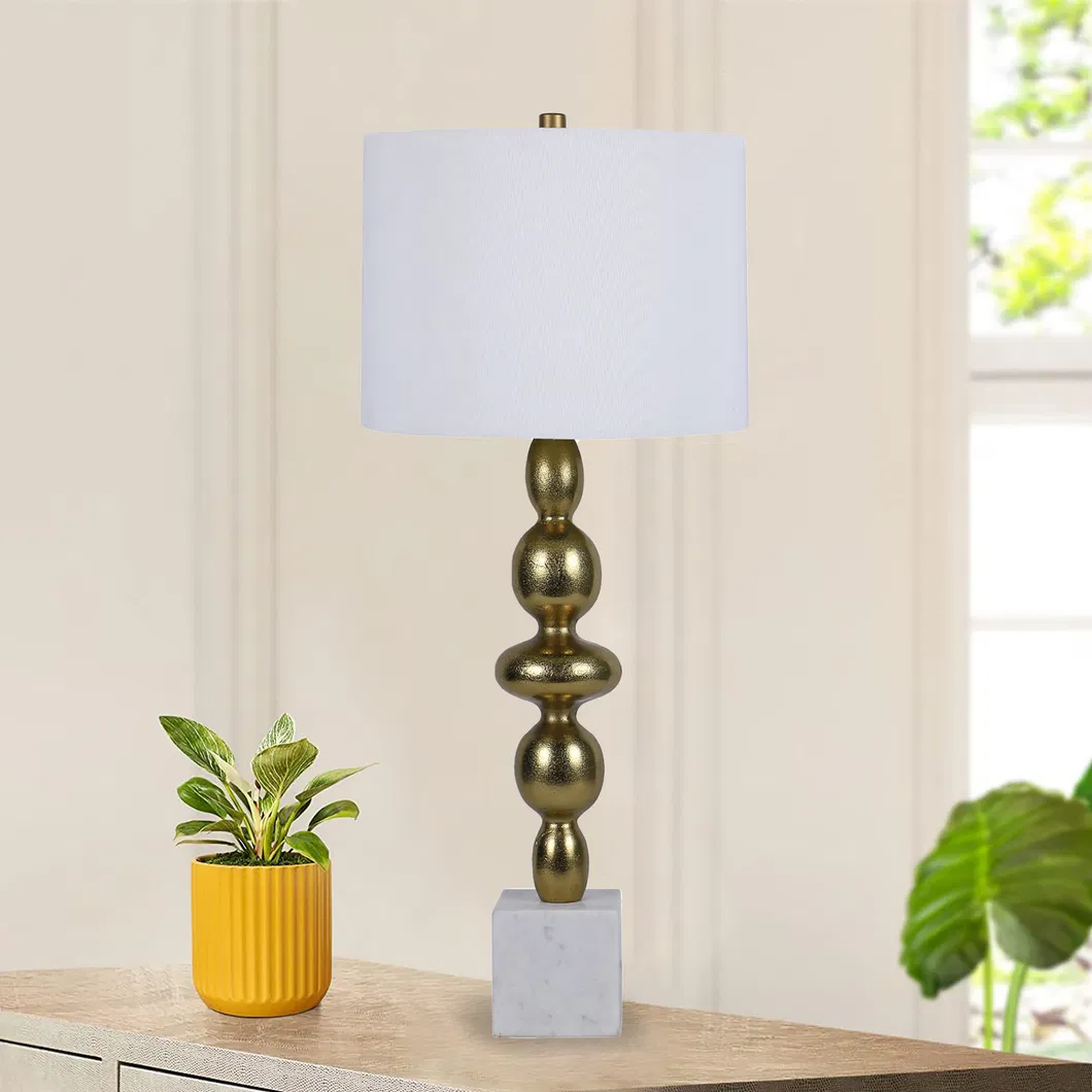 American Decorative Table Lamp Nordic Designer Style Beads Desk Lamp Simple Modern Household Living Room Bedroom Personality Desk Lamp