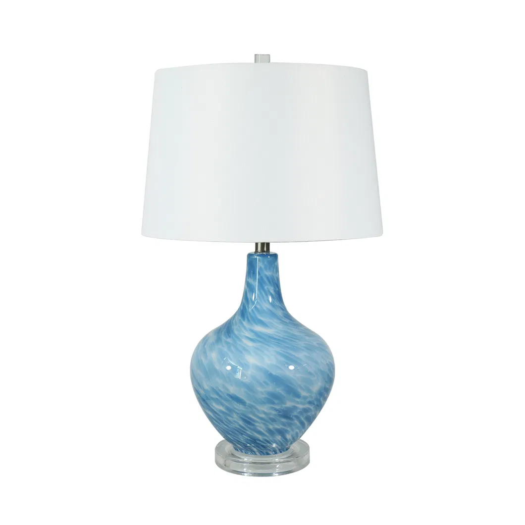 American Light Luxury Table Lamp Living Room Bedroom Bedside Table Lamp Simple Modern Master Bedroom Creative Villa Retro Nordic Blue Table Lamp Floor Lamp