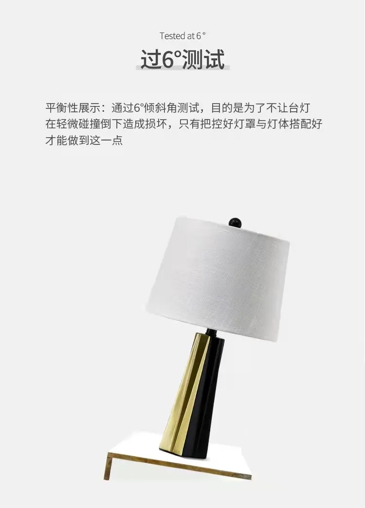 American Table Lamp Bedside Lamp Bedroom Study Modern Minimalist Creative Personality Light Luxury High-End Bedside Counter Lamp