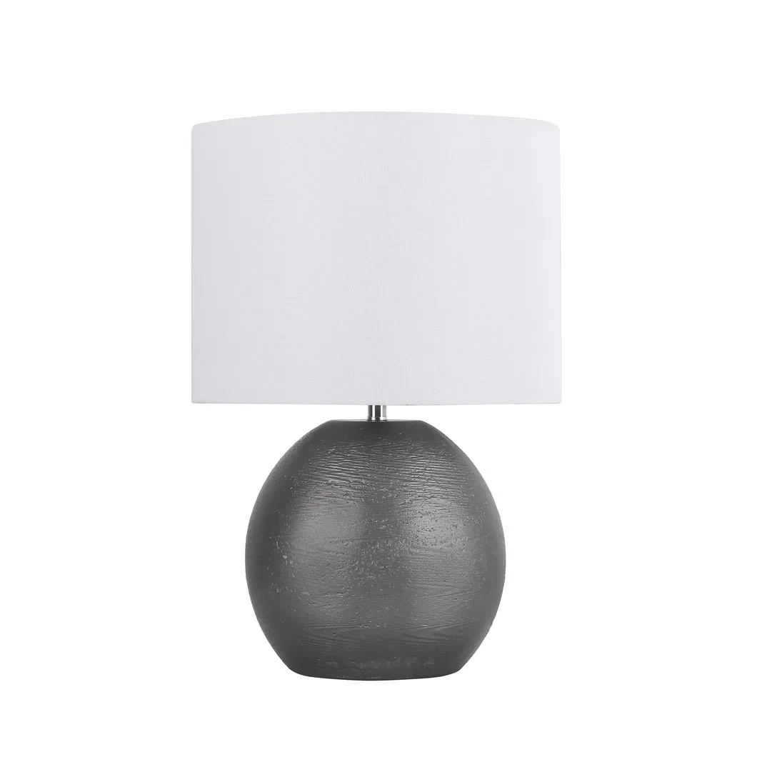 Black Ceramic Table Lamp with White Fabric Shade Table Lamp