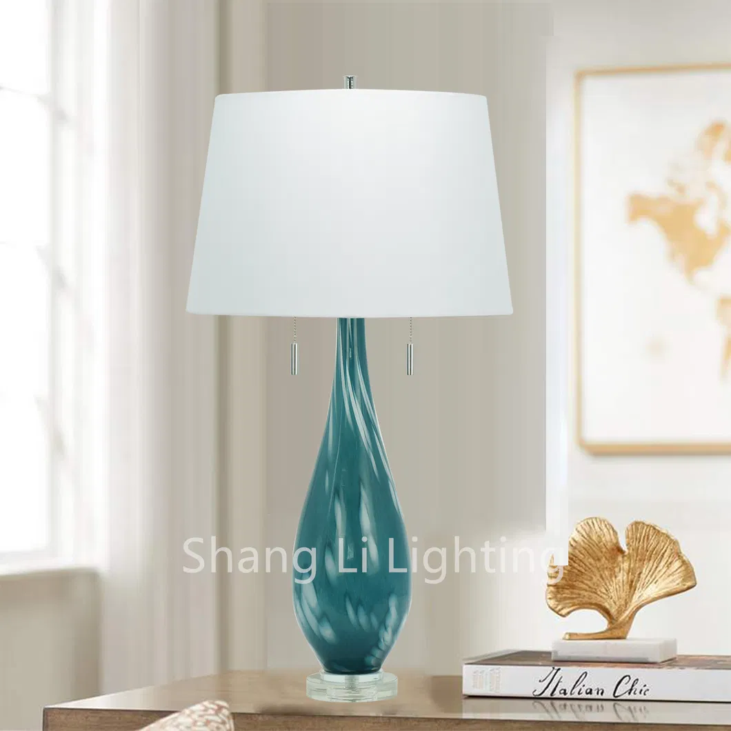 Blue Sky Glass Table Lamp American Minimalist Creative Showroom Model Living Room Bedroom Bedside Decorative Table Lamp