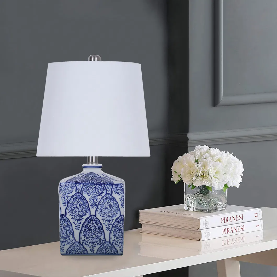 Celadon Ceramic Table Lamp Chinese Retro Living Room Japanese Wabi-Sabi Style Table Lamps