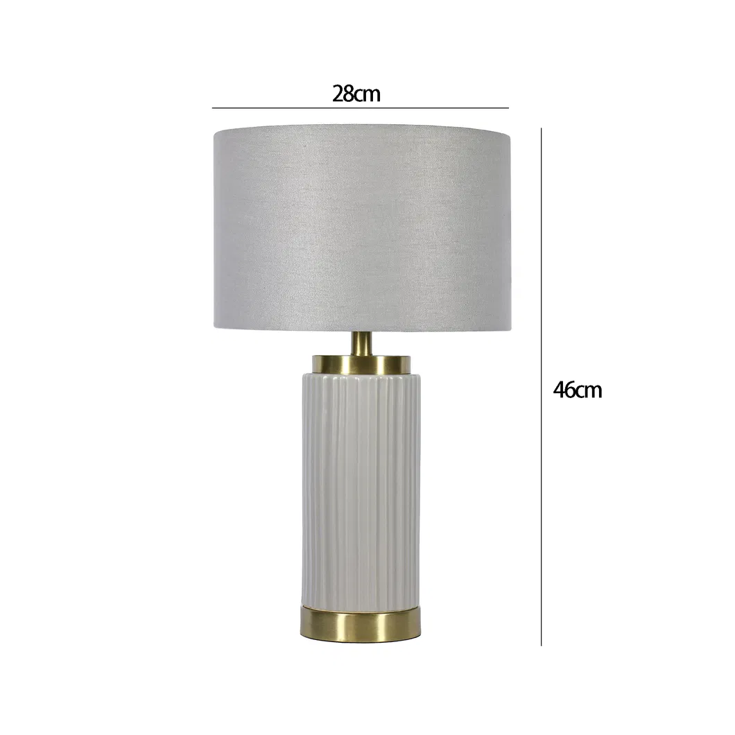 Ceramic Table Lamp Grey Colour Bedroom Table Lamp