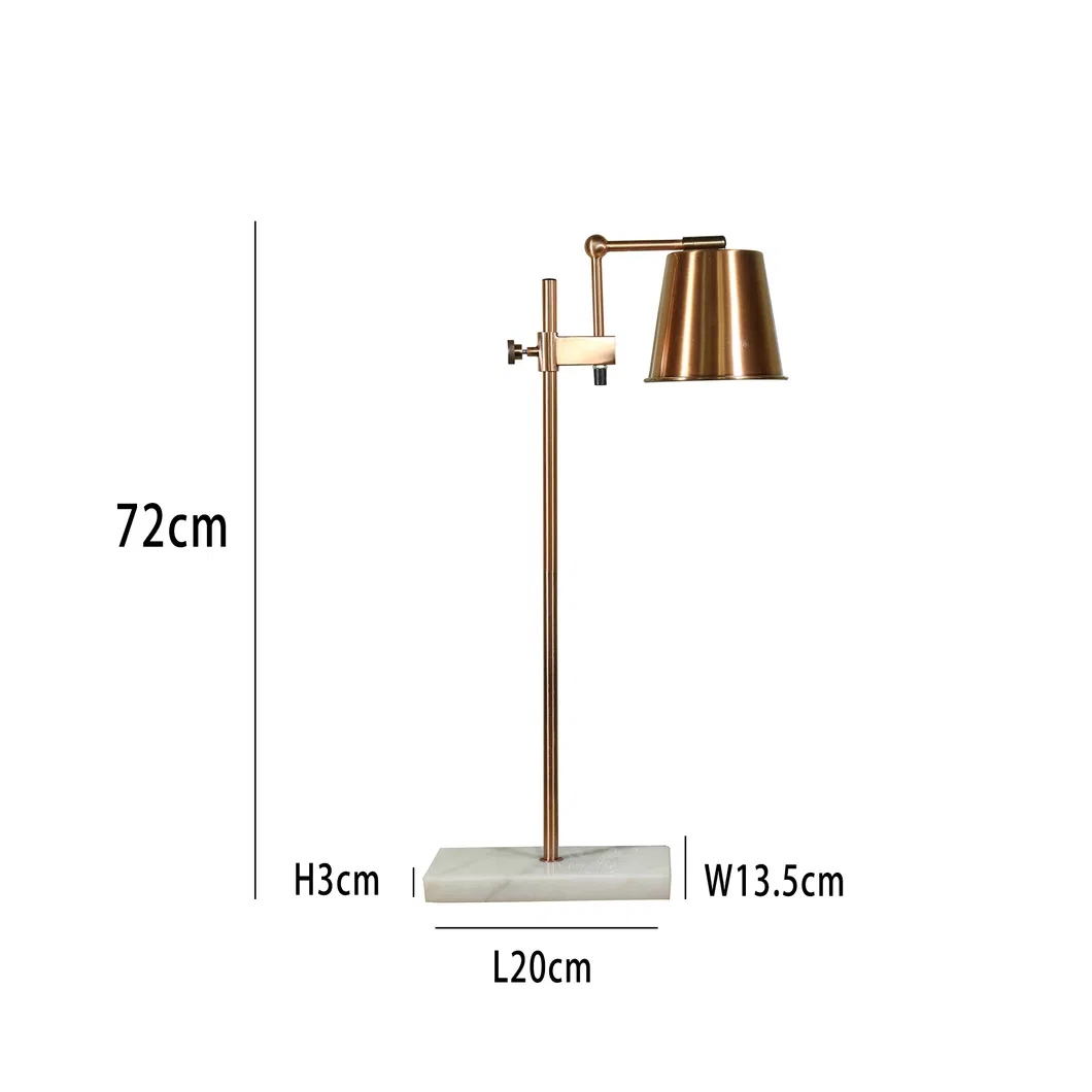 Domestic and Office Table Lamp Modern Decorative Luminous LED Metal Desk Lamp for Study Room Bedroom