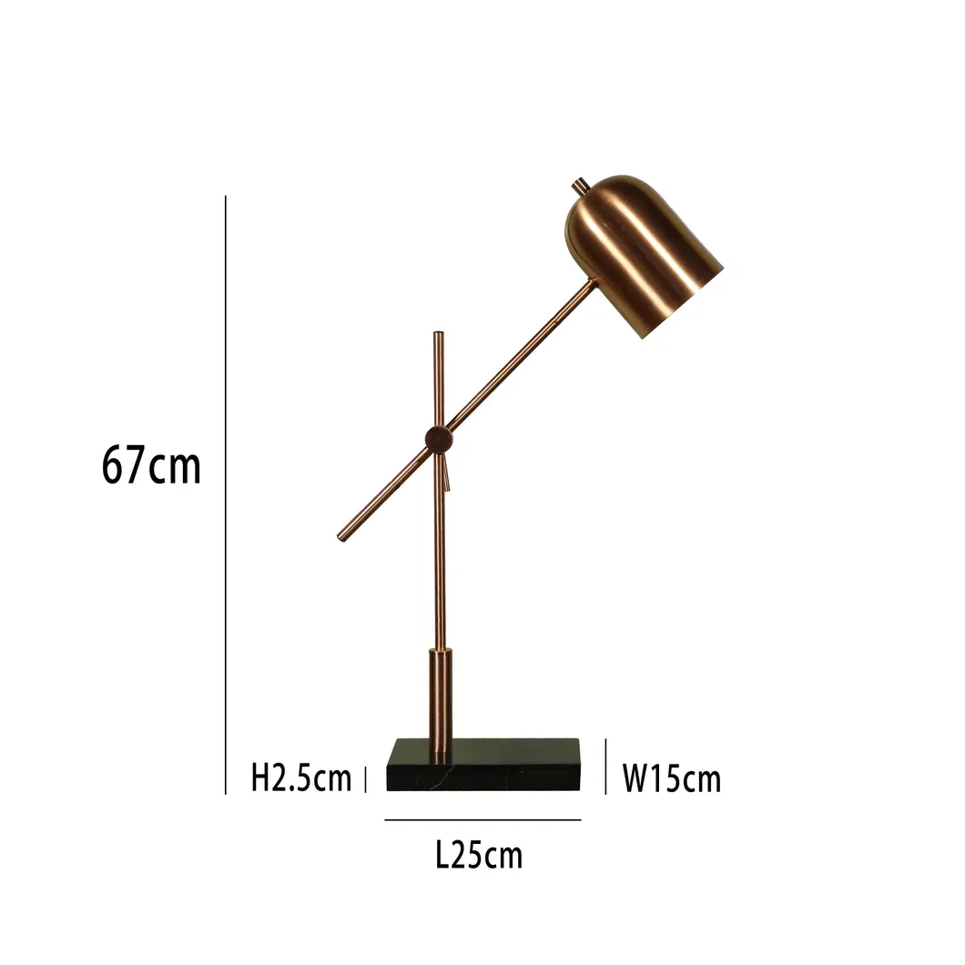 Domestic and Office Table Lamp Modern Decorative Luminous Metal Desk Lamp for Study Room Bedroom