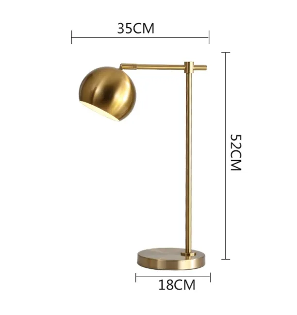 Home Decoration Lights Rose Gold Socket Metal Marble Desk Table Lamp for Hotel Office