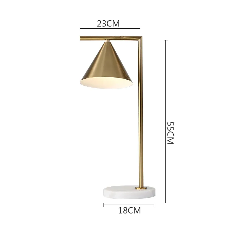 Home Decoration Lights Rose Gold Socket Metal Marble Desk Table Lamp for Hotel Office