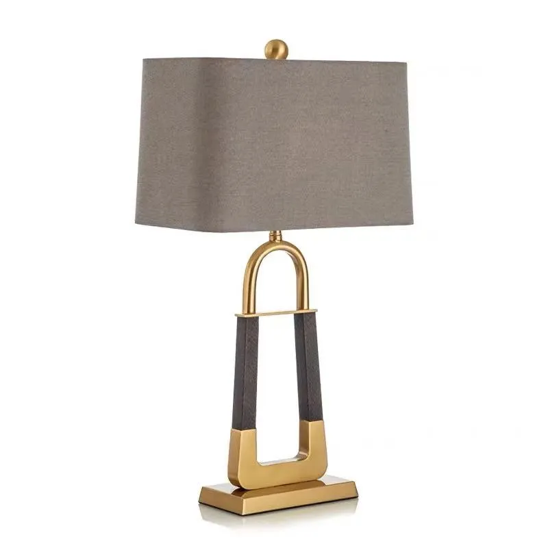 Iron Light Luxury Hotel Bedroom Bedside Table Lamp Simple