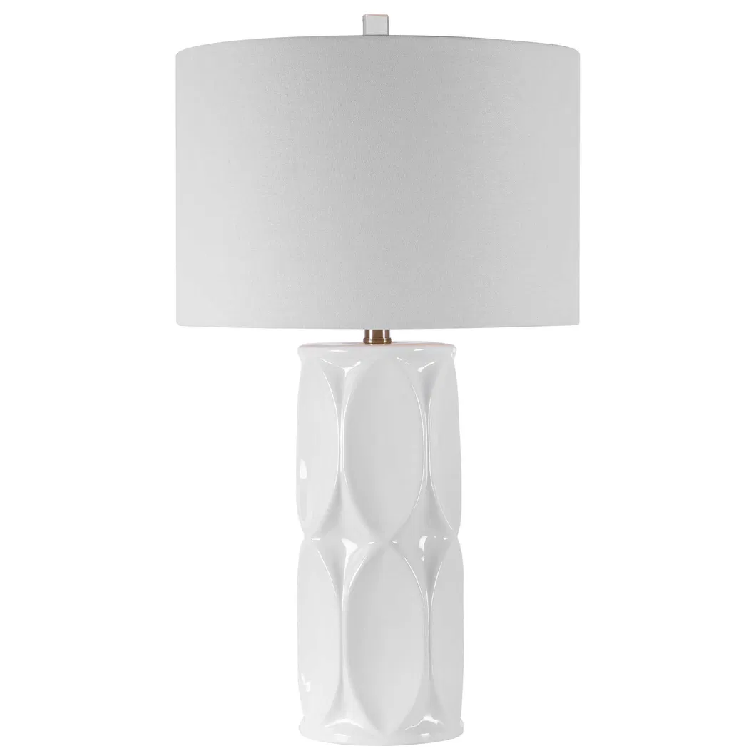 Light Luxury Table Lamp American Modern Italian Bedroom Bedside Lamp Designer Villa White Ceramic Table Lamp