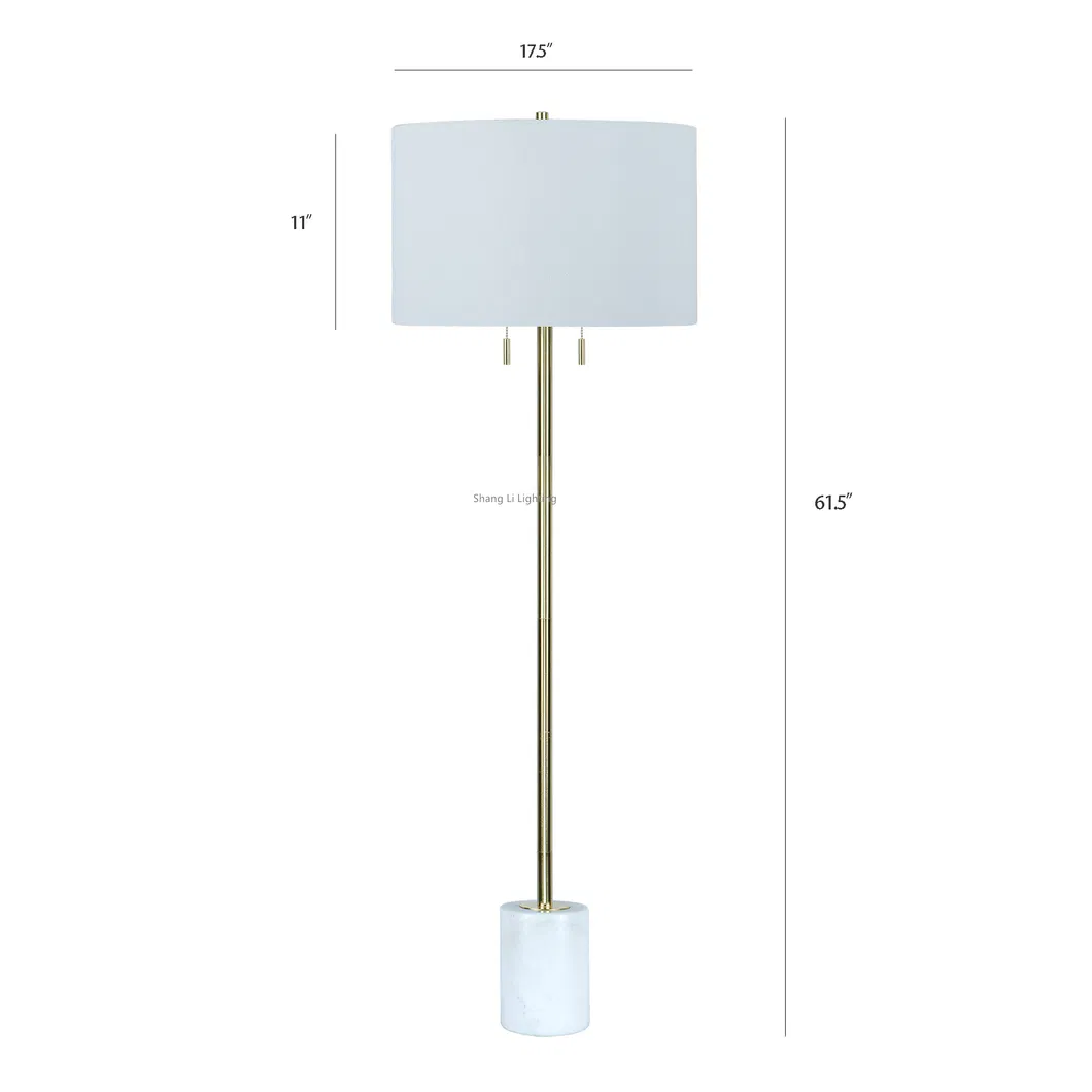 Modern Floor Lighting Bedroom Vertical Table Lamp Marble Study Decoration American Floor Lamp