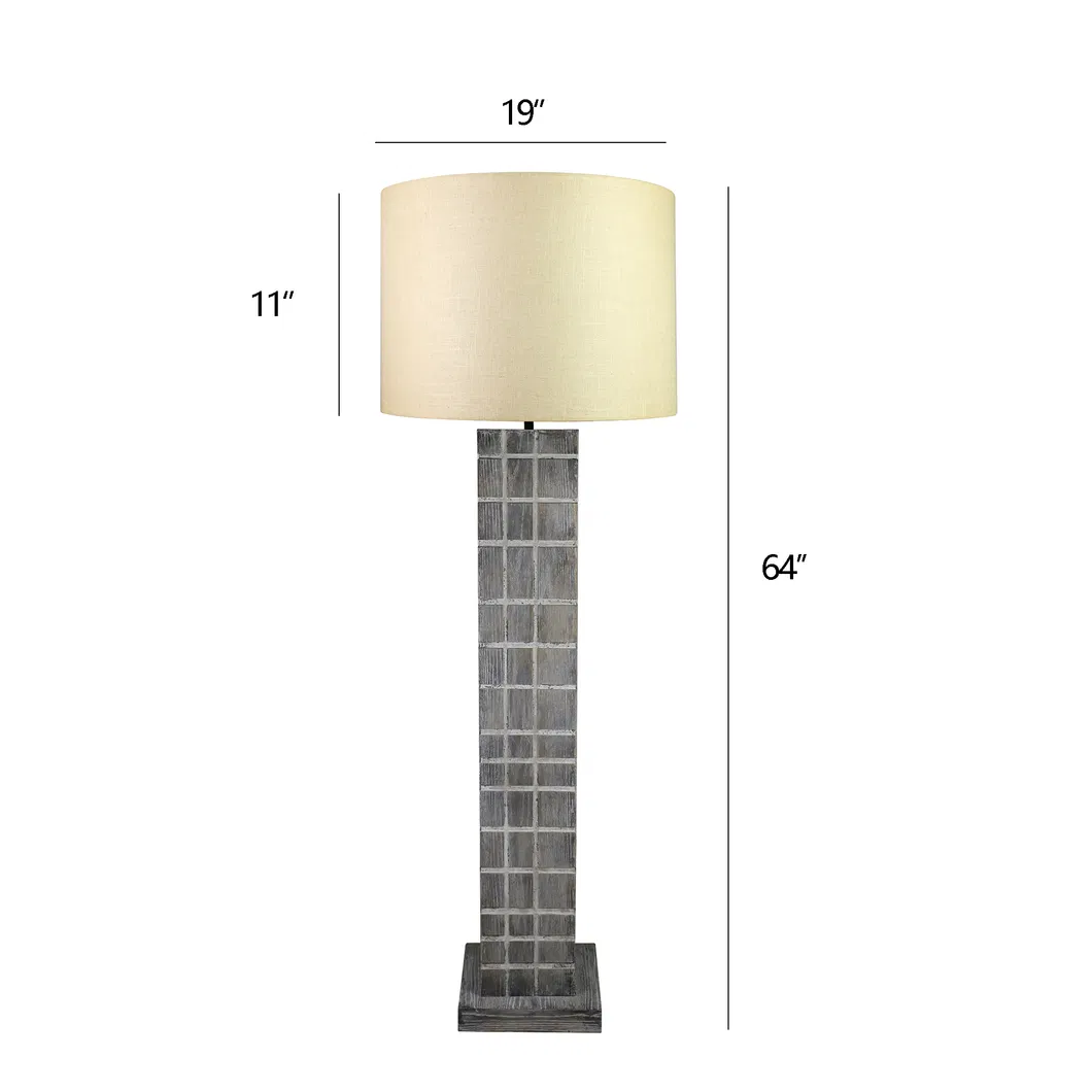 Retro Floor Lamp Blue Lattice Living Room Tea House Guest House Decorative Floor Lamp