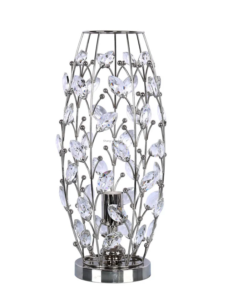 Table Lamp Style K9 Clear Crystals and Metal Popular Special Spray Design