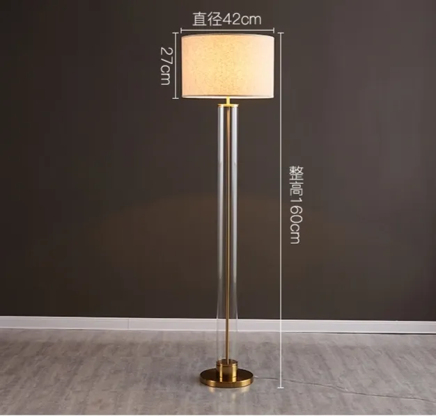 MID Century Metal Base Glass Floor Lamp LED Table Lamp for Living Bedroom Decorative Shade Gold Industrial Floor Lamp Hotel Lamp