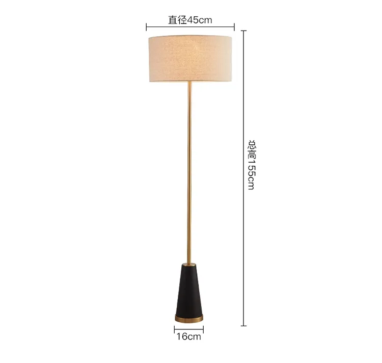 Modern Floor Lamp Stand Hotel Rooms Are Decorated with Golden Marble Floor Lamps