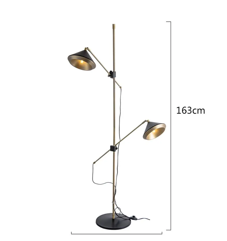 Modern Simple Double Head Adjustable Exhibition Hall Floor Lamp