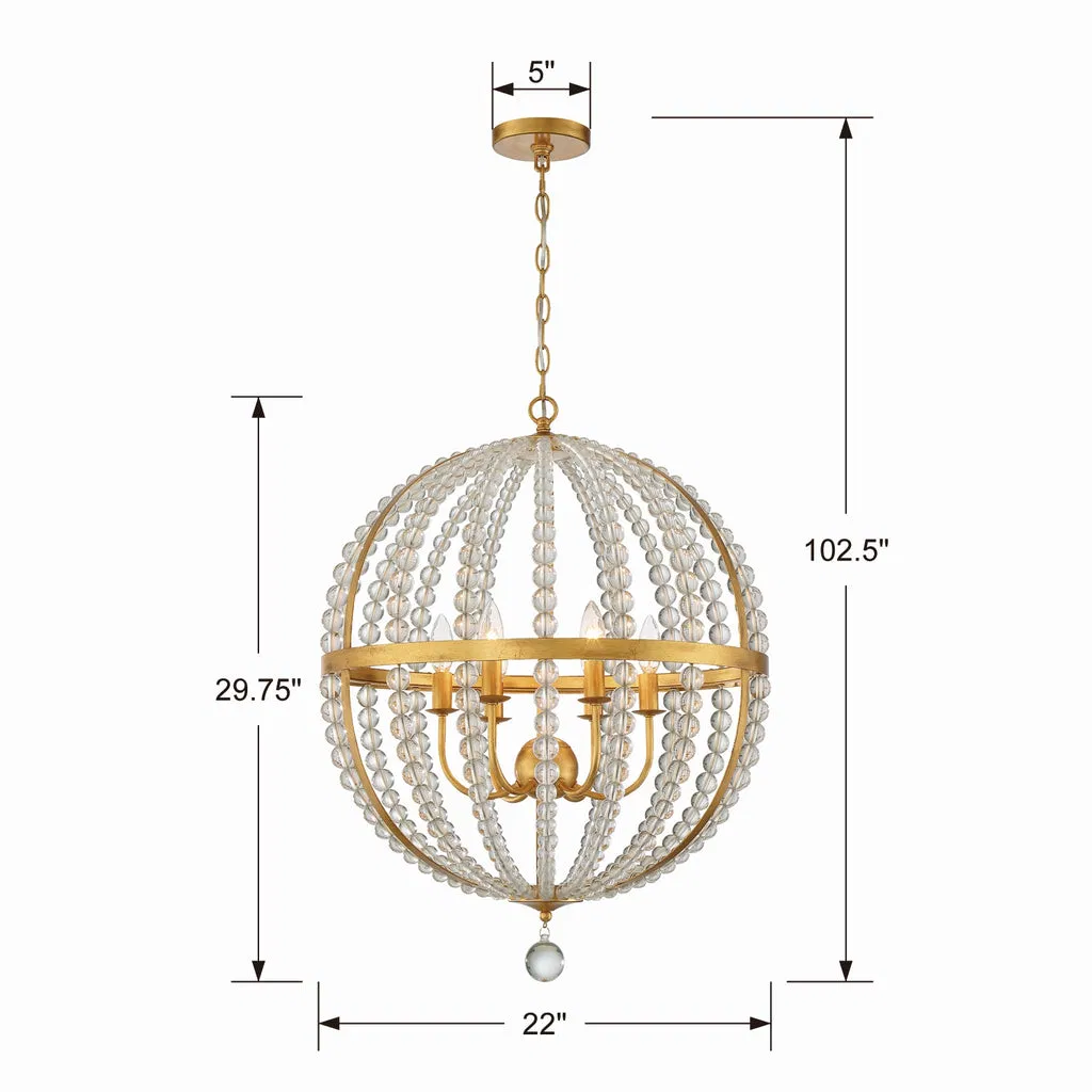 6 Light Chandelier New Modern Style Rose Gold Hanging Chandelier Residence Cylindrical Pendent LED Light Lantern