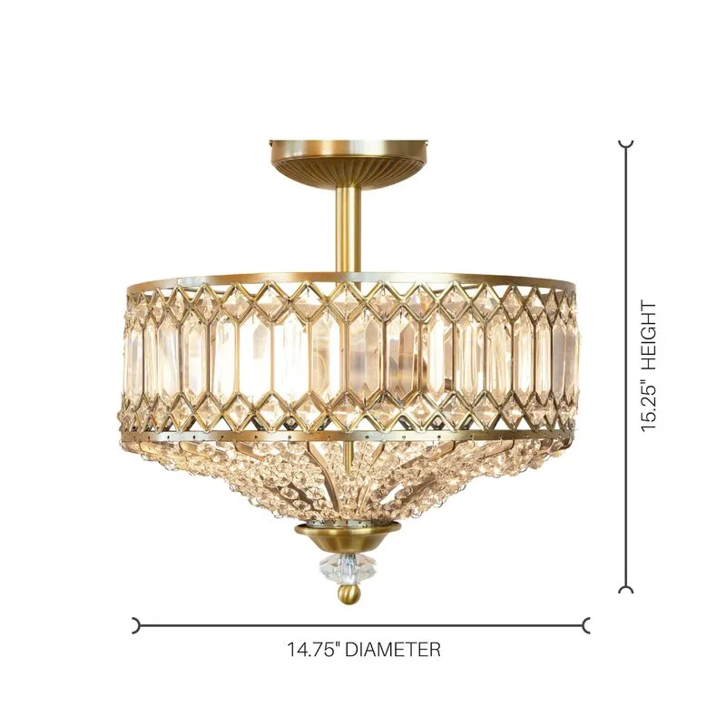 European-Style Light Luxury Crystal Ceiling Lamp Passage Stair Porch Entrance Hall Aisle Corridor Balcony Villa Small Chandelier