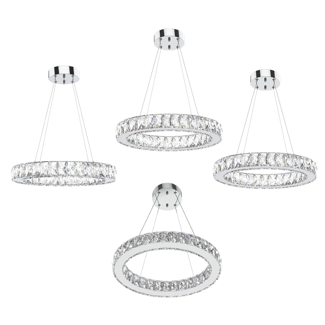 Factory Suppliers Round Indoor Luxury Ceiling Chandelier Black Gold LED Home Modern Crystal Chandeliers & Pendant Lights