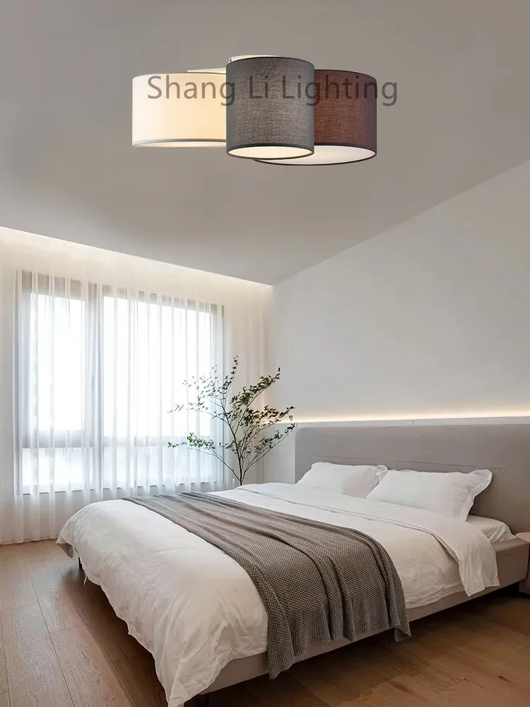 Nordic Ceiling Lamp Lamps Living Room Bedroomfabric Chandelier Round American Modern Lighting Ceiling Lamp Table Lamp Floor