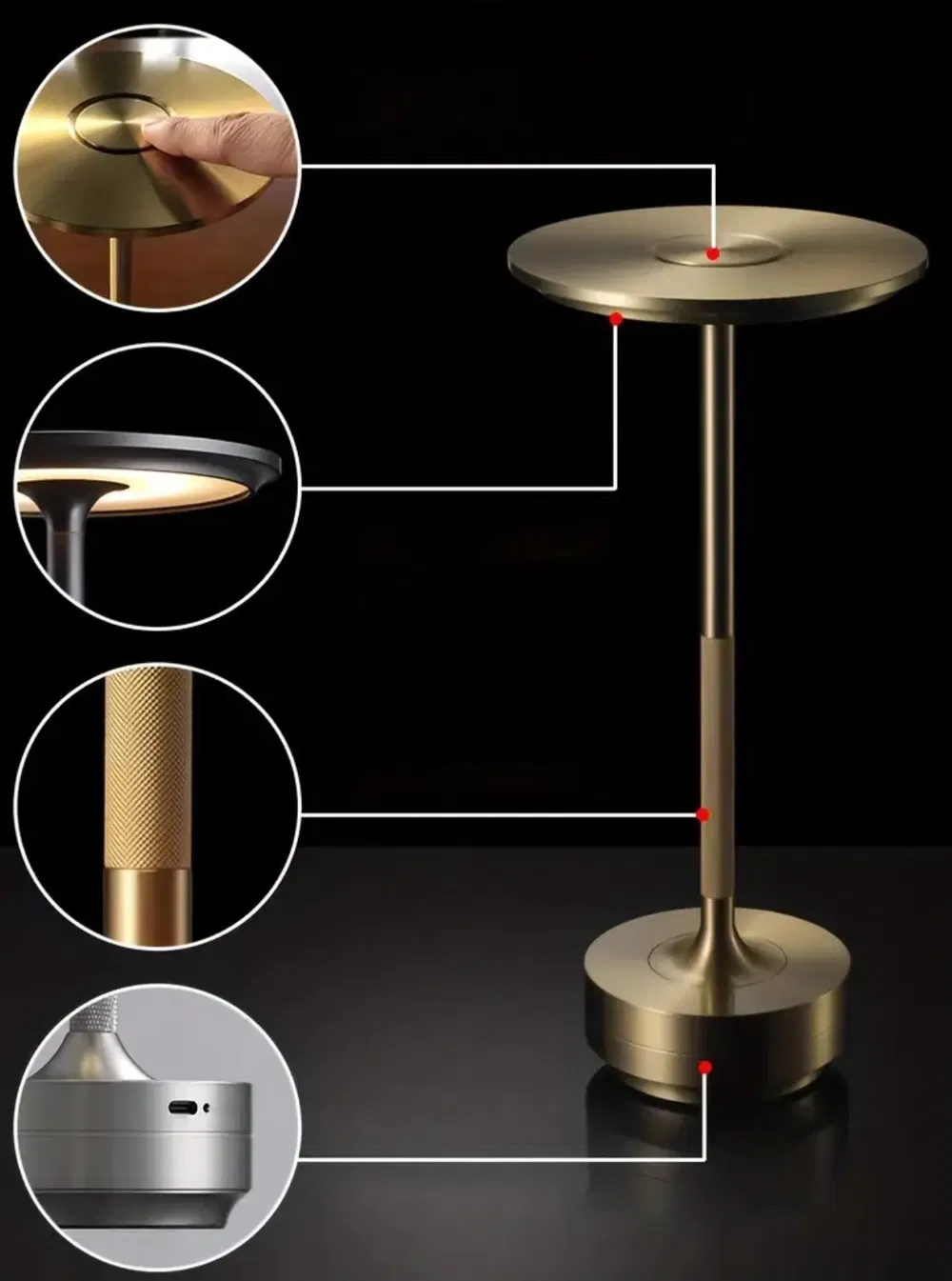 Adjustable Three-Color Table Lamp Suitable for Restaurant and Hotel Atmosphere Table Lamp