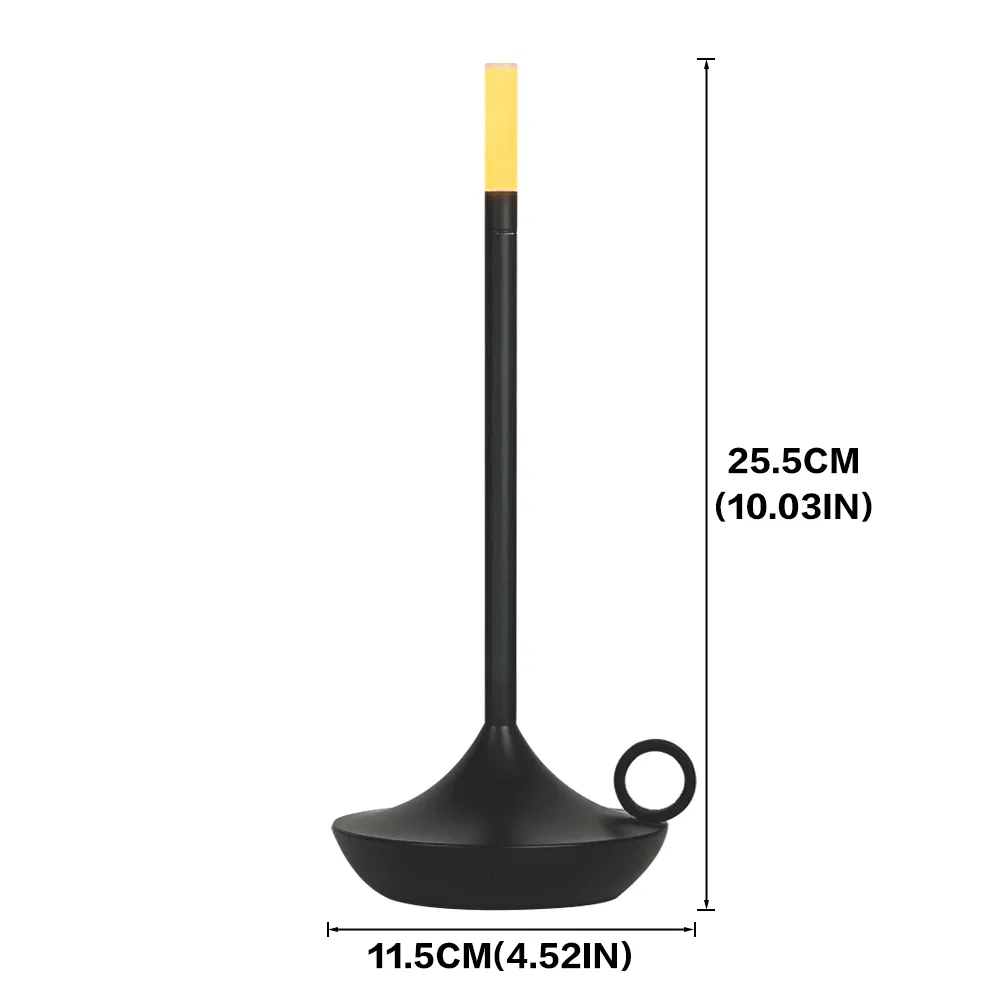 Adjustable Touch Table Lamp for Restaurant/Outdoor 3 Level Dimming Candle Table Light