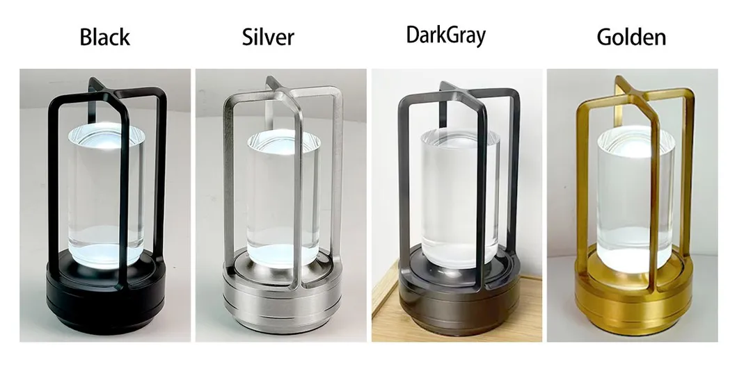 Aluminum USB Rechargeable LED Desk Lamp for Indoor and Outdoor Restaurants