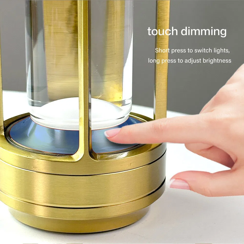 Aluminum USB Rechargeable LED Desk Lamp for Indoor and Outdoor Restaurants