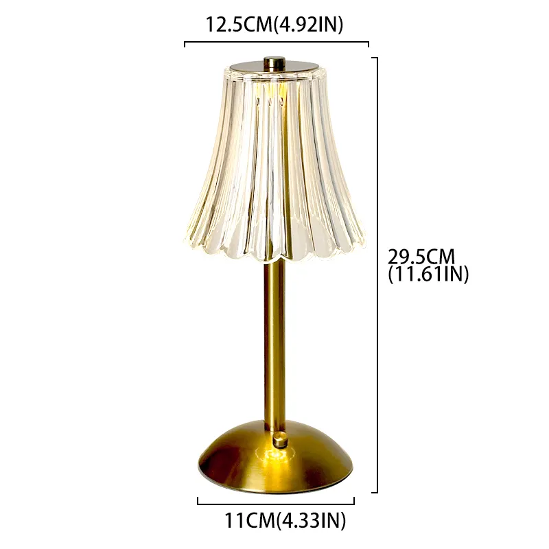 Amazon Luxury Acrylic Modern Transparent LED Touch Control Crystal Bedside Lamp Light Rechargeable New Cordless Crystal Romantic Home Restaurant Table Lamps