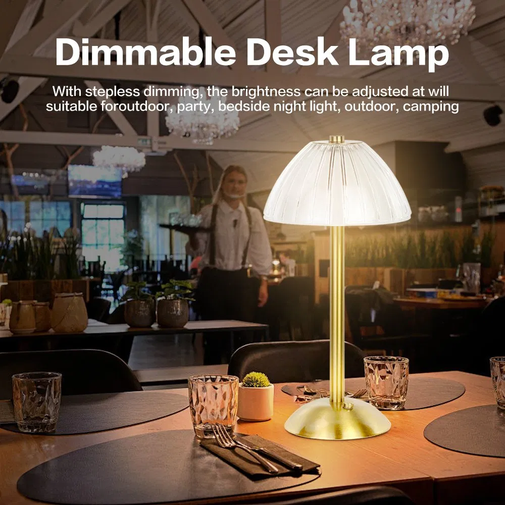 Battery Operated Restaurant Table Lamp Cordless Rechargeable Dining Lamp