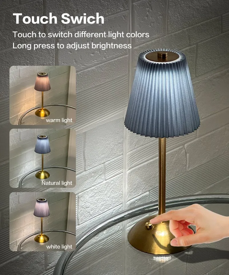 Colorful Shade LED Table Lamp, Crystal Table Light, Lamp for Bedroom Dining Room