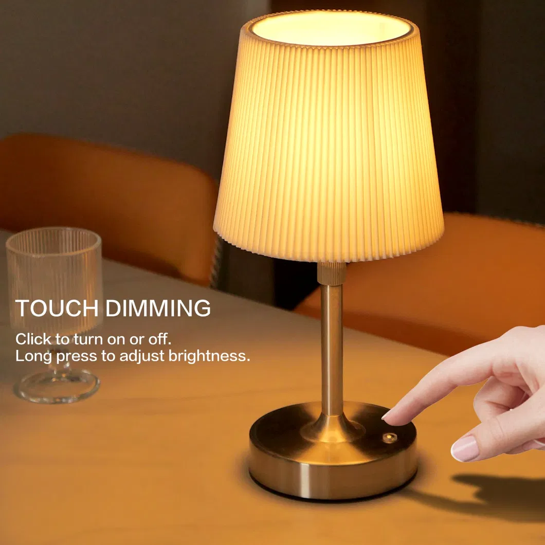 Cordless Fabric Light Switch Touch Desk Lamp Desktop Decorative Table Lamp