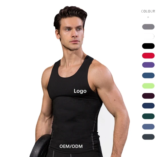 Xsunwing Custom Logo Men′s Slimming Body Shapewear Corset Fitness Compression Tank Top Sport Gym Mens Body Shaper Vest Myel1001