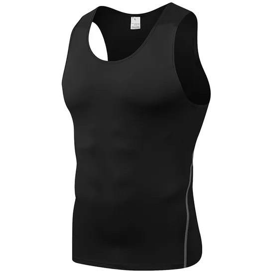 Xsunwing Custom Logo Men′s Slimming Body Shapewear Corset Fitness Compression Tank Top Sport Gym Mens Body Shaper Vest Myel1001