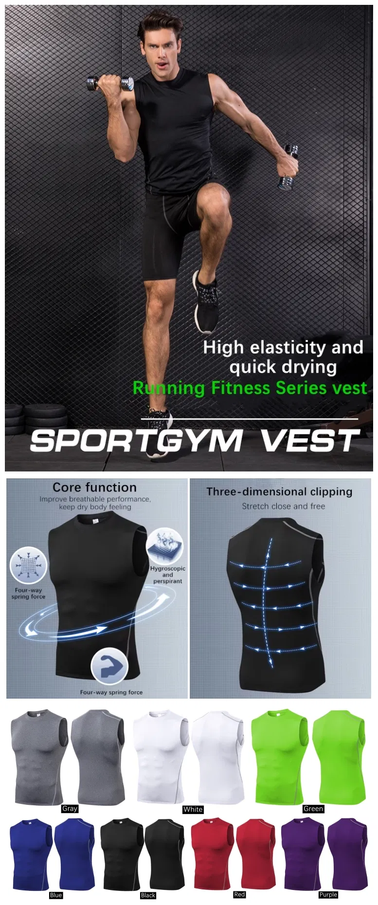 Xsunwing Wholesale Custom Men Shirts Fitness Bodybuilding Undershirt Training String Singlet Gym Tank Tops Vest for Men Myel1002