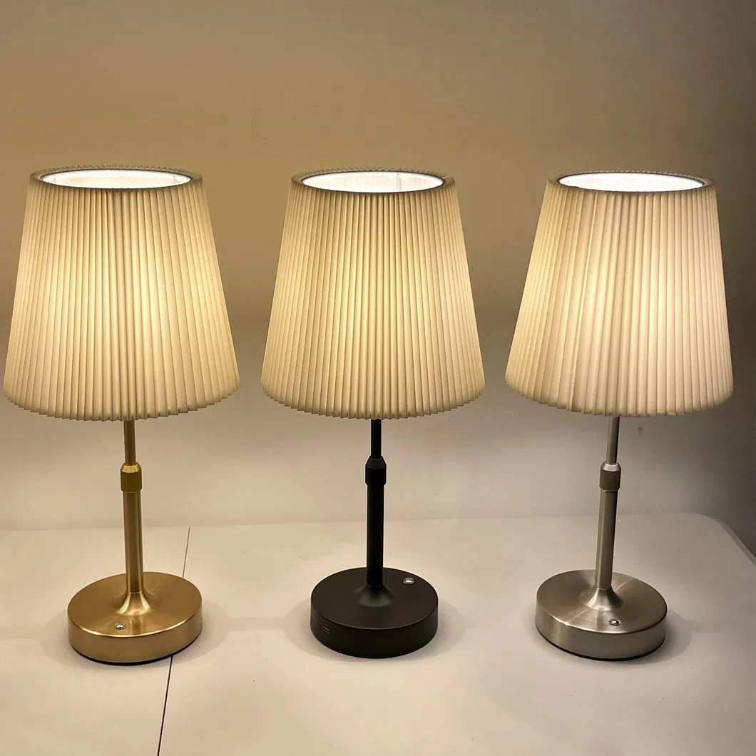 Customizable Cordless Fabric Table Lamp Touch Control Luxury Table Lamp