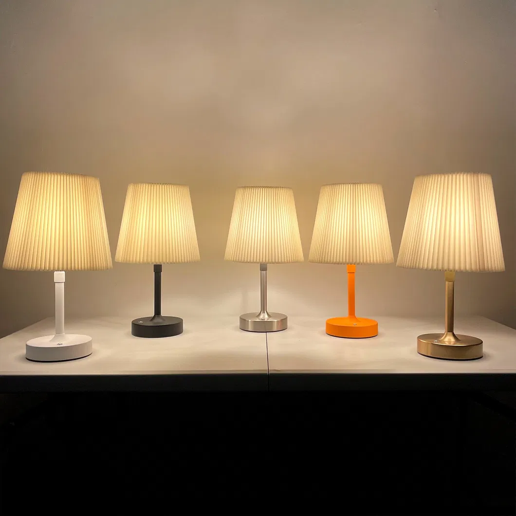 Customizable Cordless Fabric Table Lamp Touch Control Luxury Table Lamp