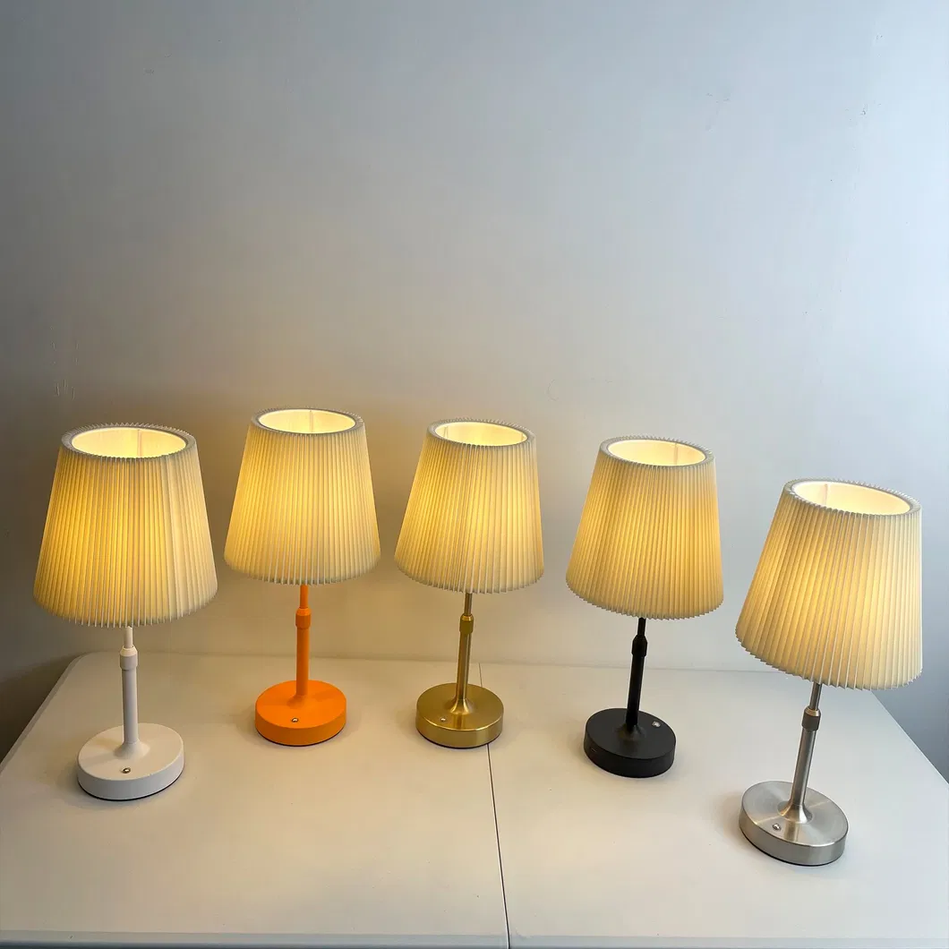 Customizable Cordless Fabric Table Lamp Touch Control Luxury Table Lamp