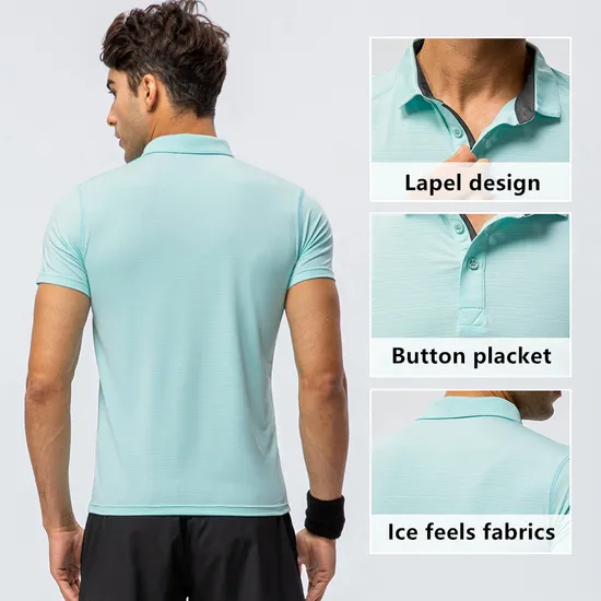 Xsunwing Customized Quickly Dry Fit Men Polo Shirt Recycled Plain Golf Short Sleeves T Shirt Sports Gym Wear Clothing Myel15003