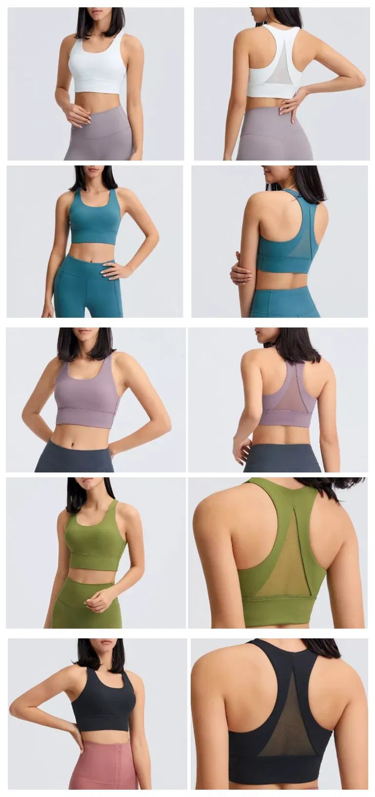 Xsunwing Amazon Hot Sale Acid Washed Racer Back Yoga Bra Sports Fitness Suit Seamless Strappy Women Gym Running Top Sports Bra Wdq082