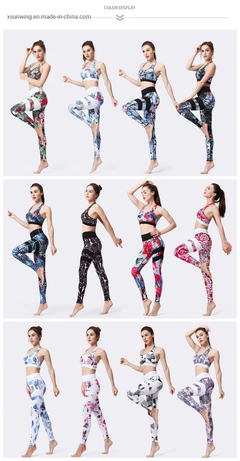 Xsunwing Best Selling Printed Clothes Sports Joggers Training Gym Wear for Women Leggings Custom Pants Slim Fit Athletic Apparel